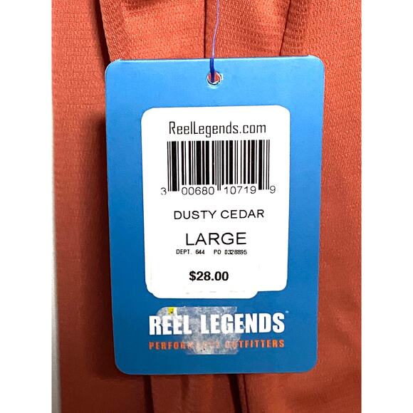 Reel Legends Freeline Orange Long Sleeve Shirt Men L Fishing Outdoor Boating NWT - Picture 10 of 10